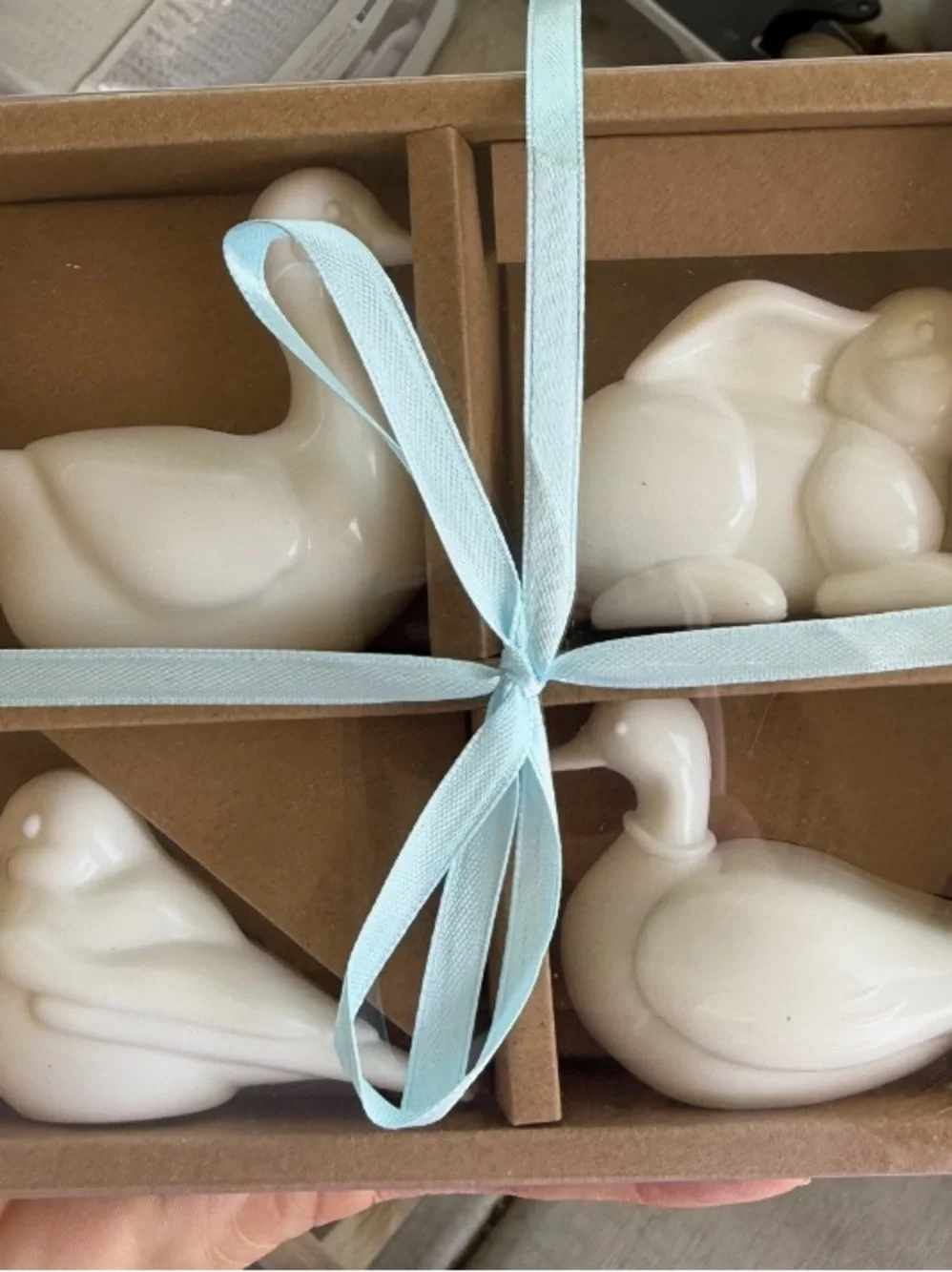 BULLSEYE PLAYROUND NWT 4pc ceramic bunny, duck, bird